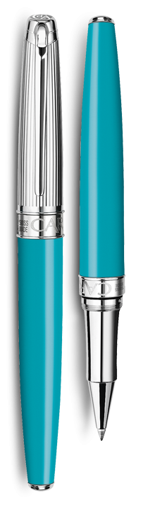 Bút dạ LÉMAN BICOLOR TURQUOISE silver-plated, rhodium-coated 