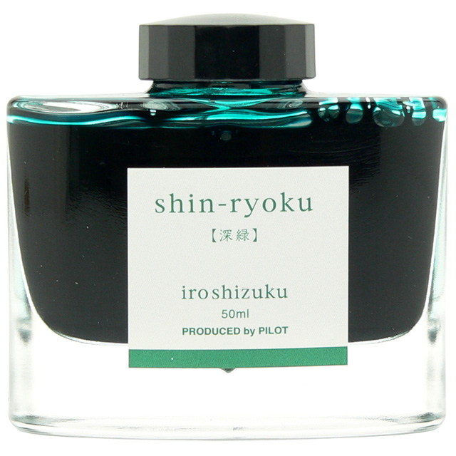 Mực PILOT NAMIKI Iroshizuku Shinryoku ( màu xanh tươi của cây cỏ ) hộp 50ml [INK-50-SHR]