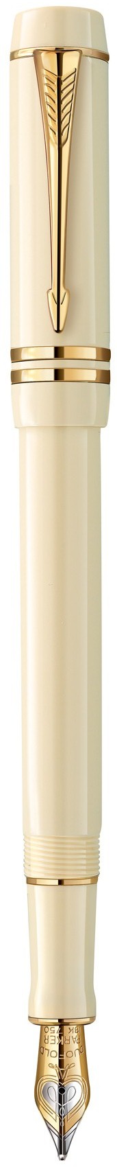 Bút máy Parker Duofold 14 Centennial Ivory cài vàng