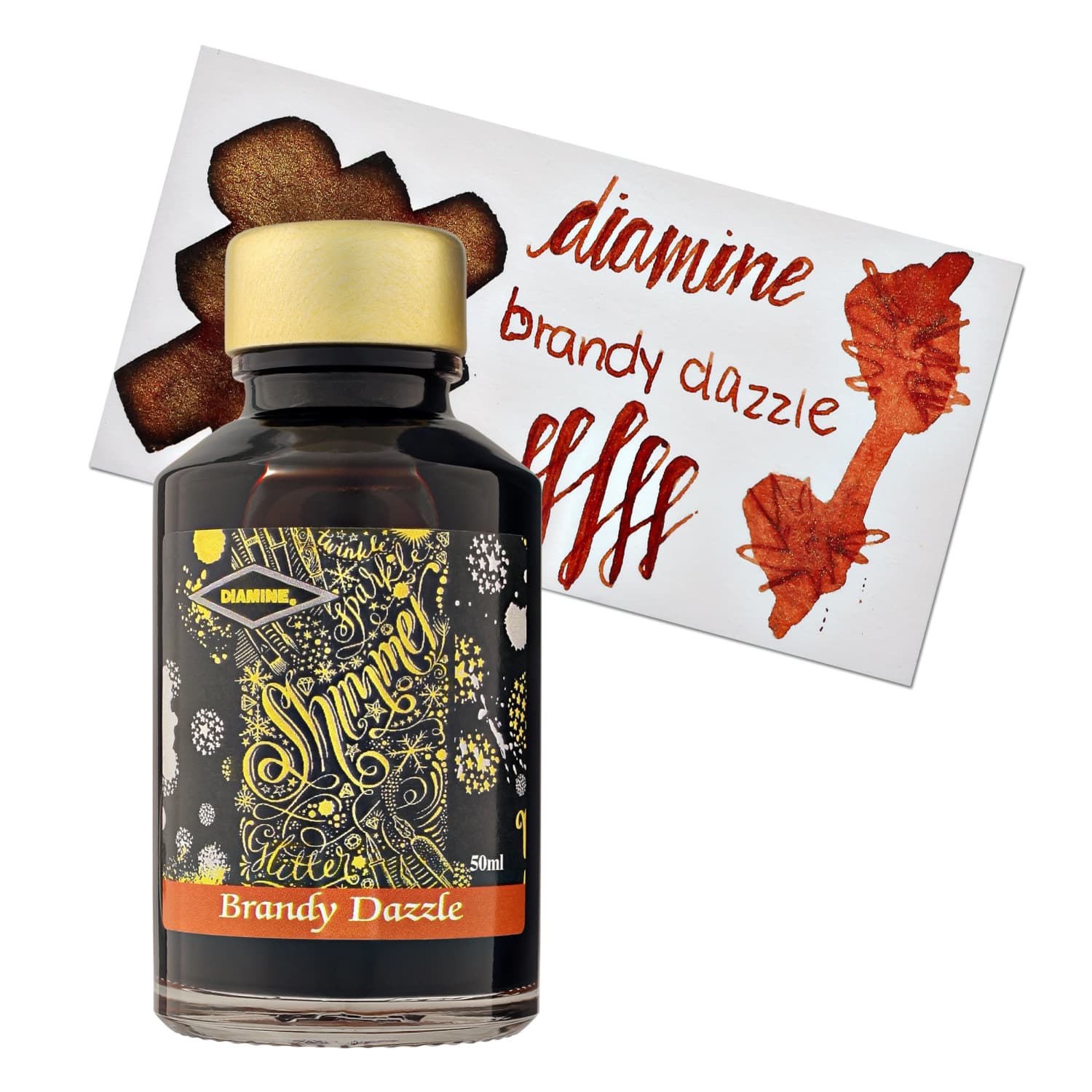 Lọ Mực Diamine Shimmer Brandy Dazzle 50ml