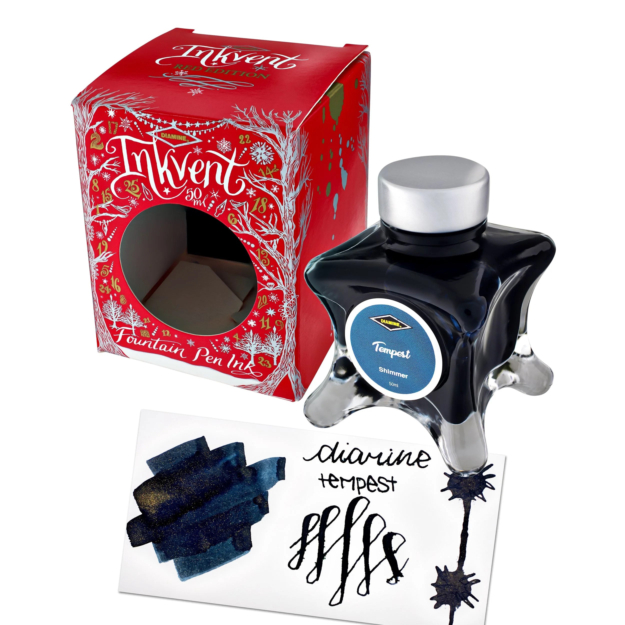 Lọ Mực Diamine Inkvent Red Edition Tempest Shimmer 50ml