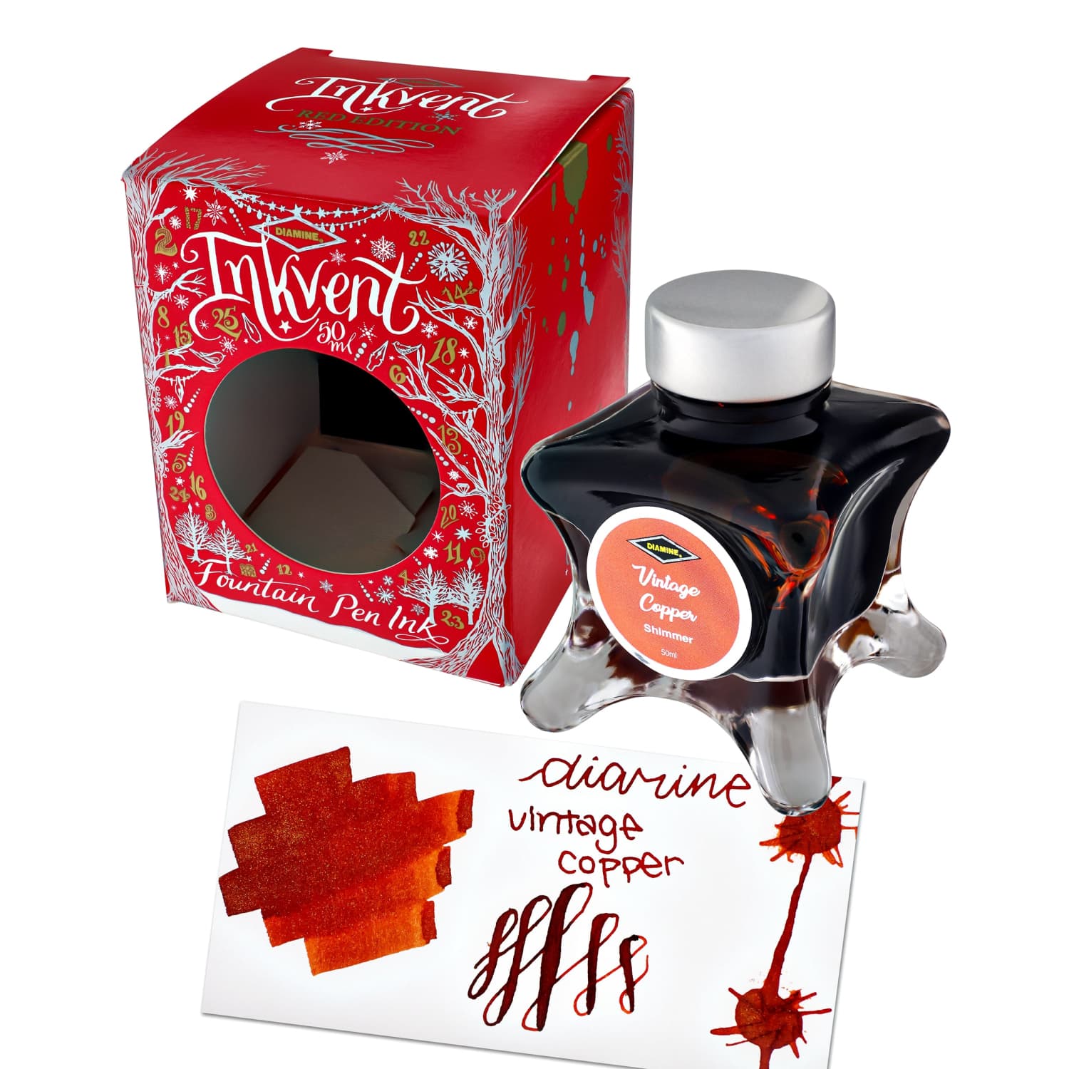 Lọ Mực Diamine Inkvent Red Edition Vintage Copper Shimmer 50ml